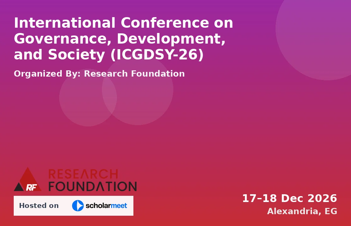 International Conference on Governance, Development, and Society (ICGDSY-26)