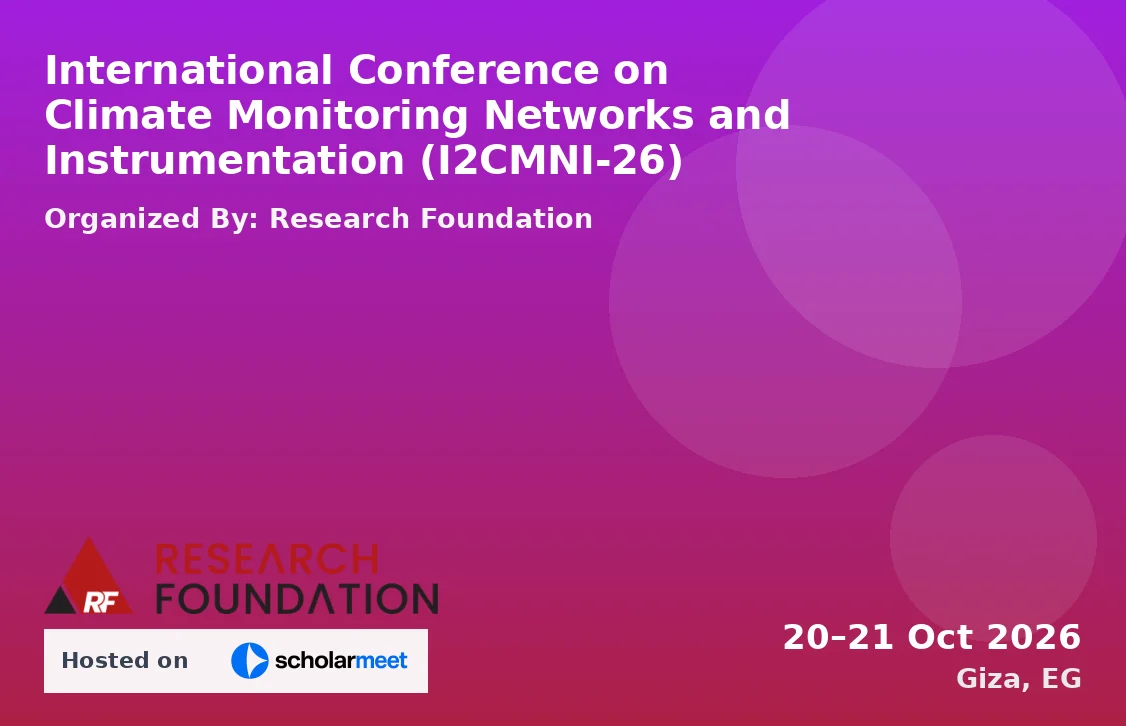 International Conference on Climate Monitoring Networks and Instrumentation (I2CMNI-26)