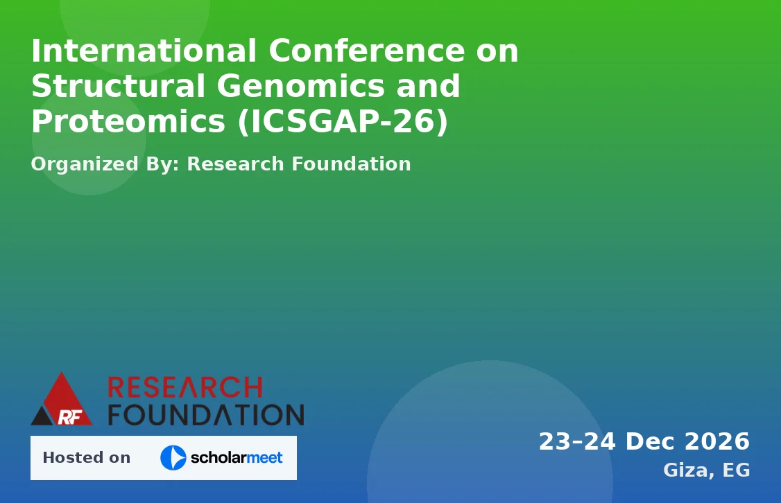 International Conference on Structural Genomics and Proteomics (ICSGAP-26)