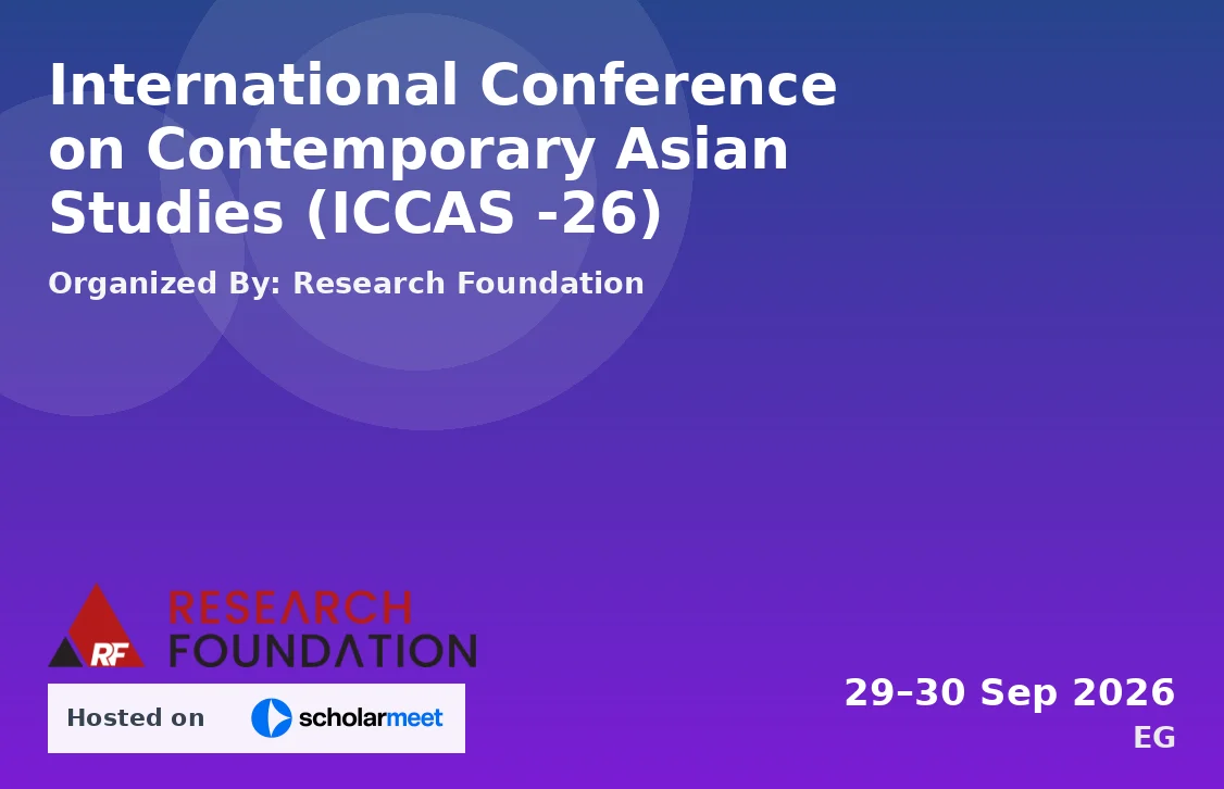 International Conference on Contemporary Asian Studies (ICCAS -26)