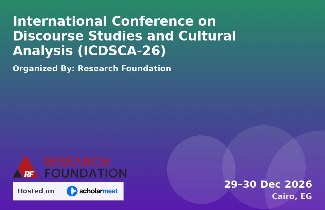 International Conference on Discourse Studies and Cultural Analysis (ICDSCA-26)
