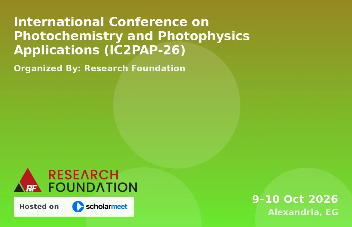 International Conference on Photochemistry and Photophysics Applications (IC2PAP-26)