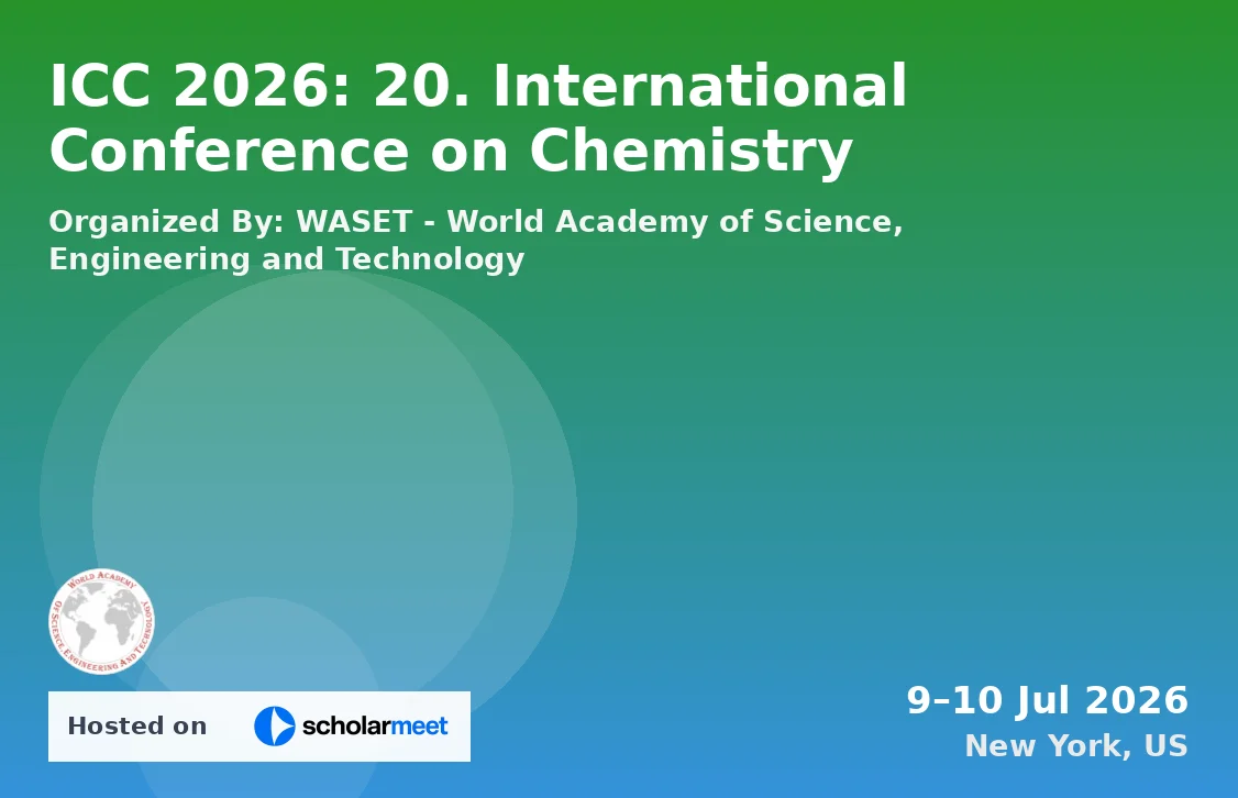 ICC 2026: 20. International Conference on Chemistry