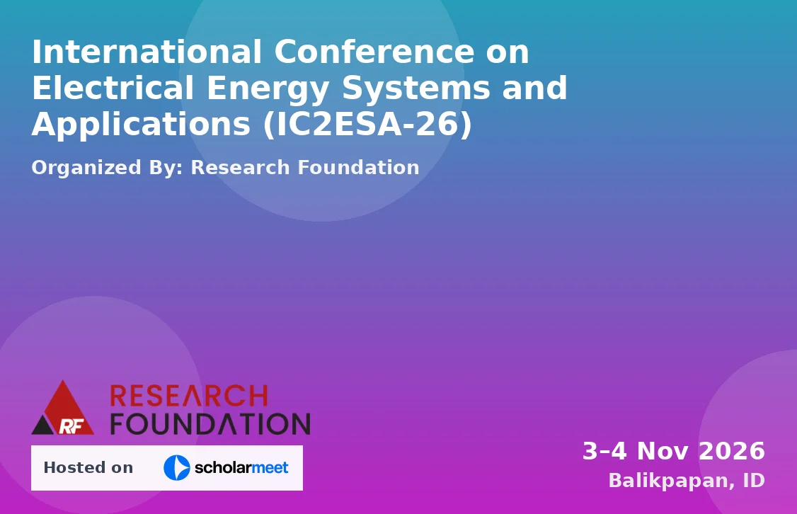 International Conference on Electrical Energy Systems and Applications (IC2ESA-26)