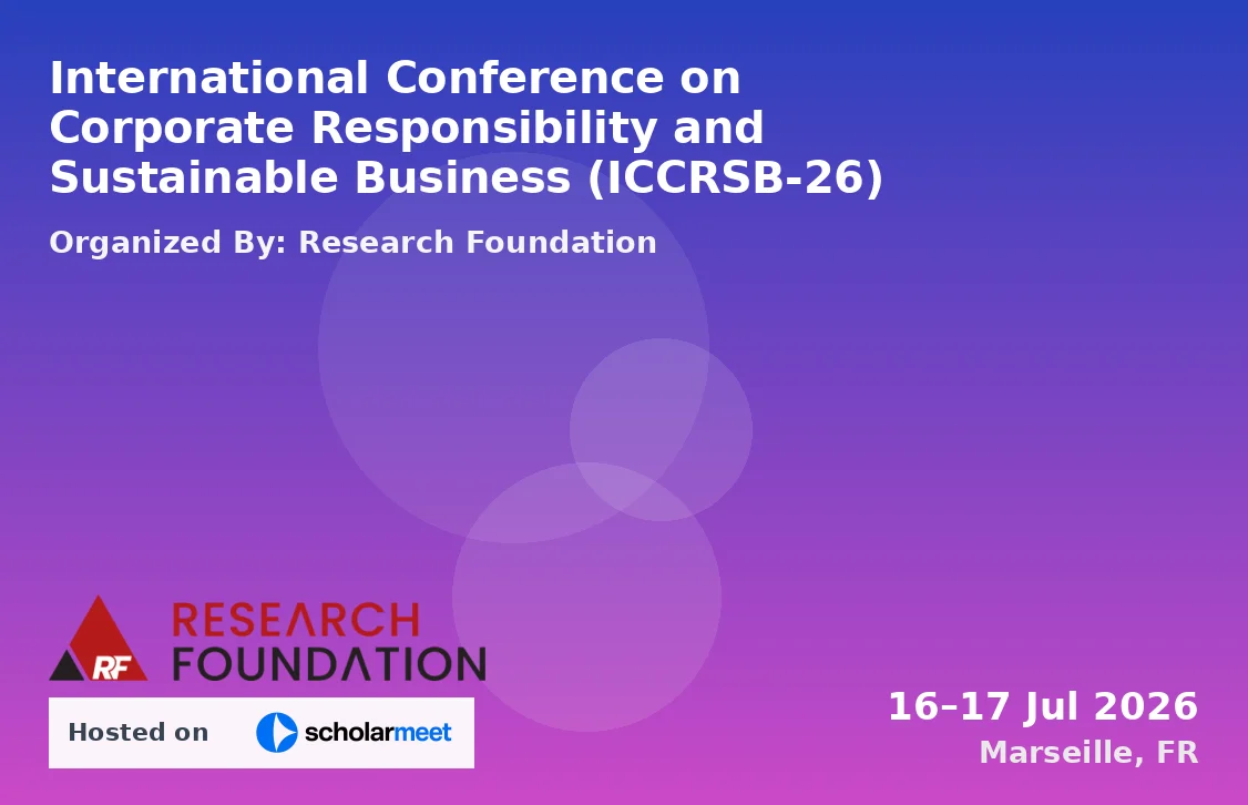 International Conference on Corporate Responsibility and Sustainable Business (ICCRSB-26)