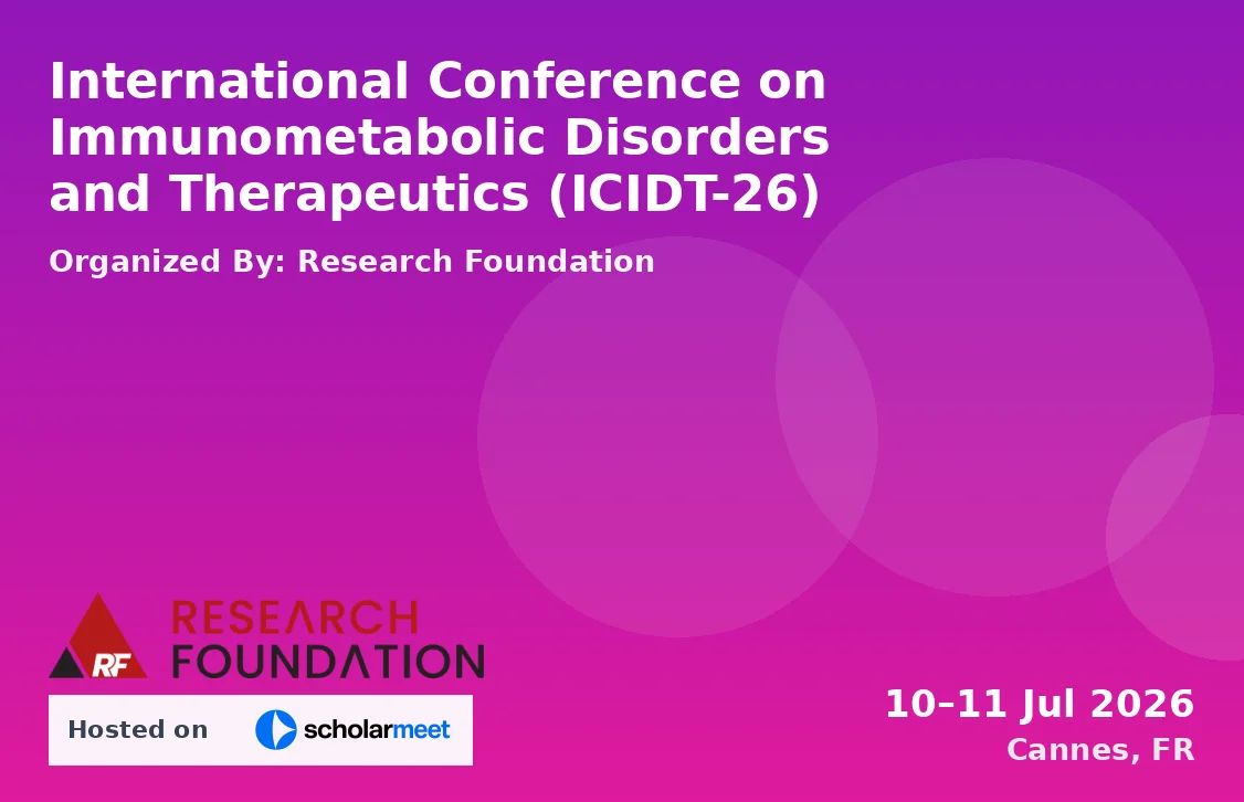 International Conference on Immunometabolic Disorders and Therapeutics (ICIDT-26)