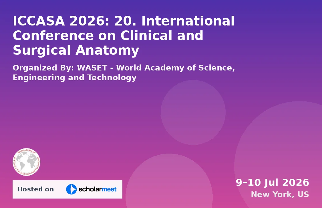 ICCASA 2026: 20. International Conference on Clinical and Surgical Anatomy