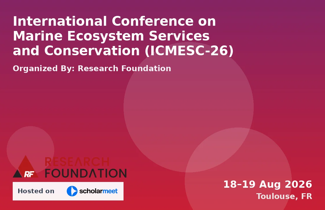 International Conference on Marine Ecosystem Services and Conservation (ICMESC-26)