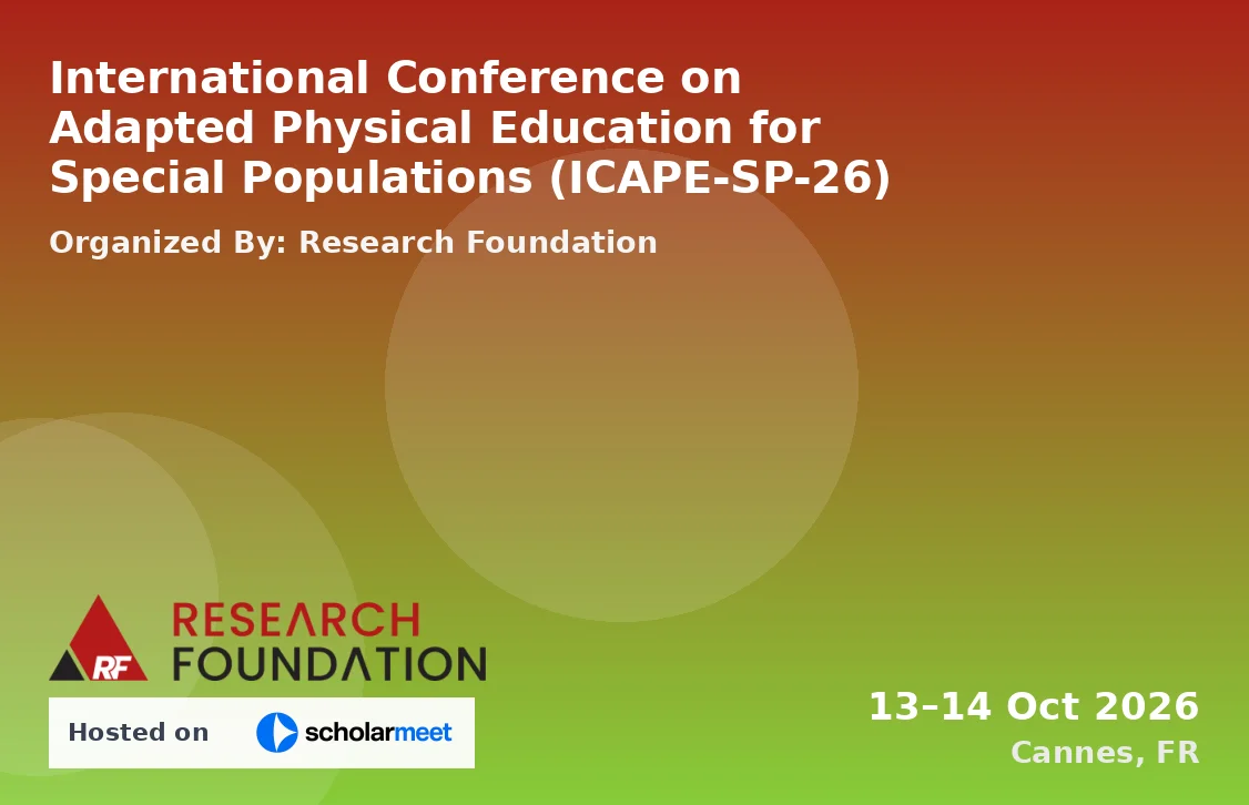 International Conference on Adapted Physical Education for Special Populations (ICAPE-SP-26)