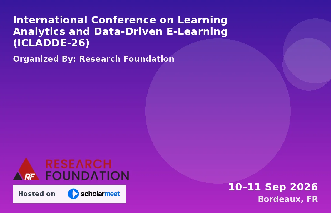 International Conference on Learning Analytics and Data-Driven E-Learning (ICLADDE-26)