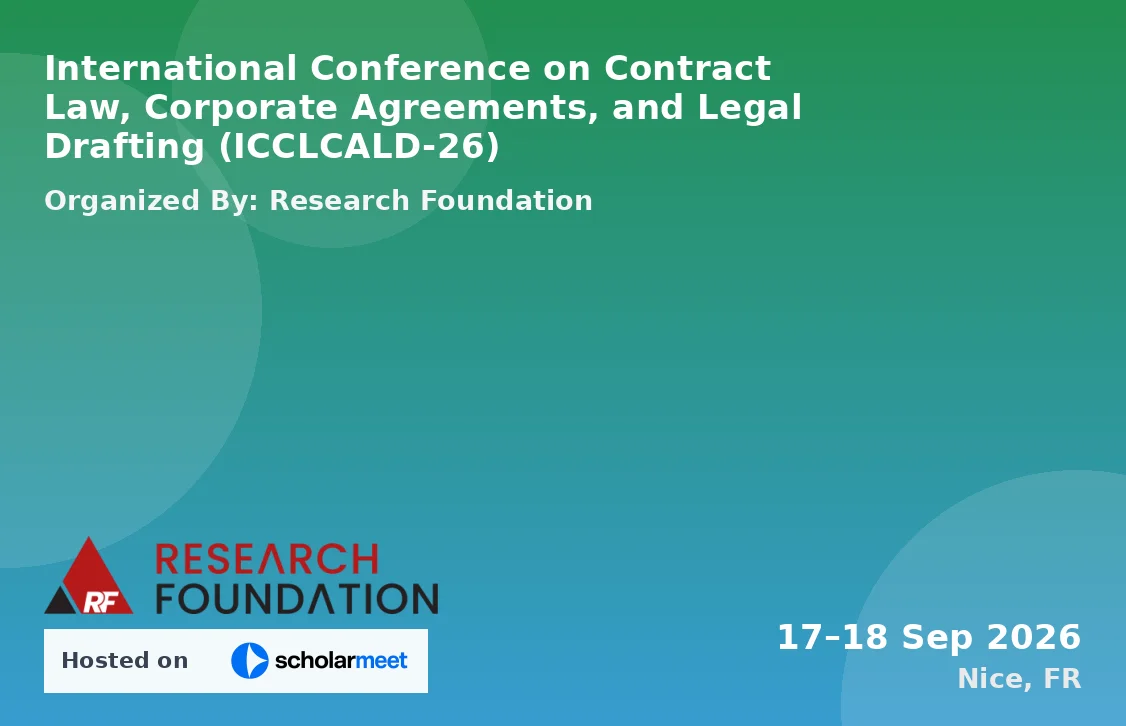 International Conference on Contract Law, Corporate Agreements, and Legal Drafting (ICCLCALD-26)