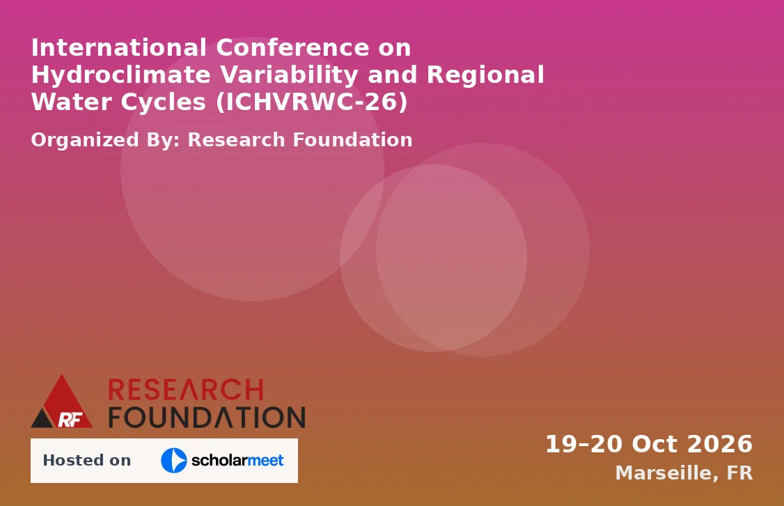 International Conference on Hydroclimate Variability and Regional Water Cycles (ICHVRWC-26)