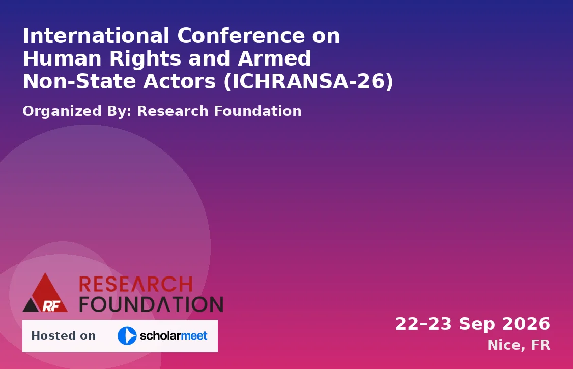 International Conference on Human Rights and Armed Non-State Actors (ICHRANSA-26)