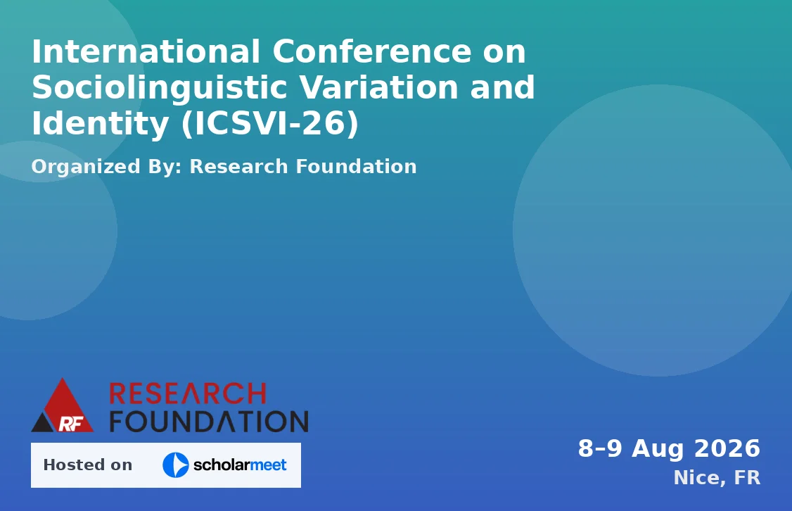 International Conference on Sociolinguistic Variation and Identity (ICSVI-26)