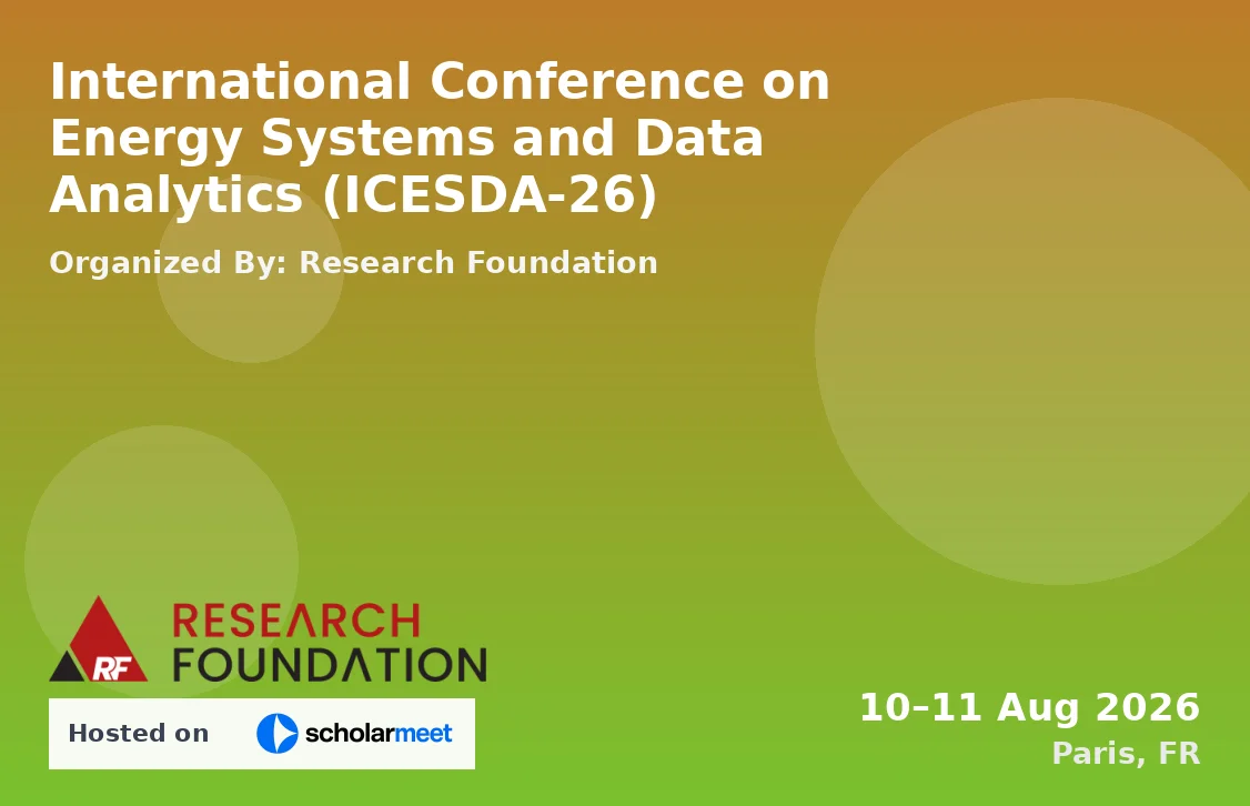 International Conference on Energy Systems and Data Analytics (ICESDA-26)
