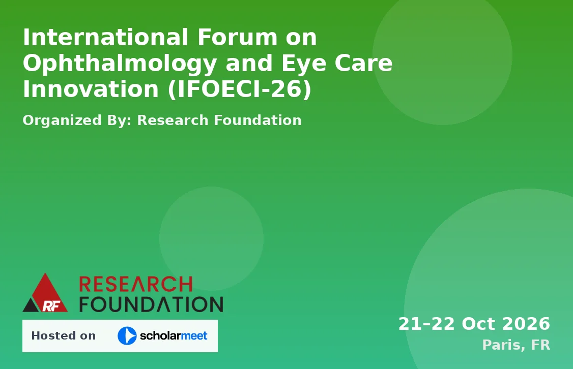 International Forum on Ophthalmology and Eye Care Innovation (IFOECI-26)