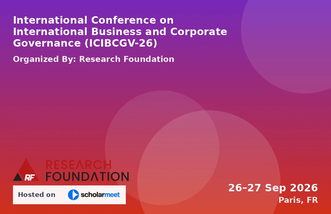 International Conference on International Business and Corporate Governance (ICIBCGV-26)
