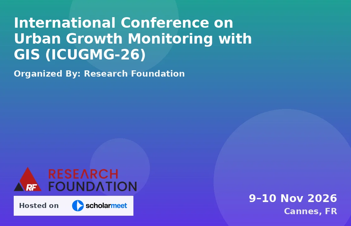 International Conference on Urban Growth Monitoring with GIS (ICUGMG-26)