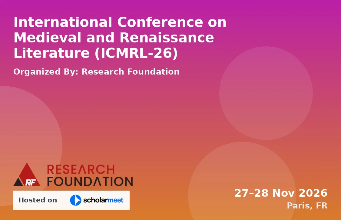 International Conference on Medieval and Renaissance Literature (ICMRL-26)