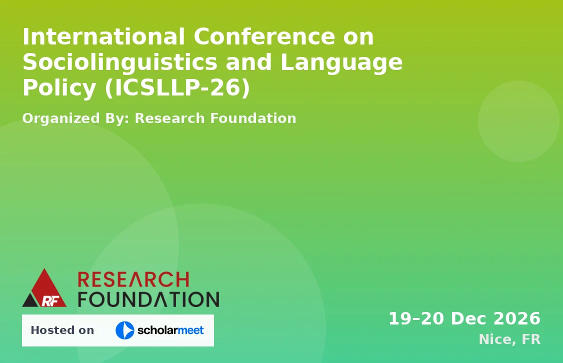 International Conference on Sociolinguistics and Language Policy (ICSLLP-26)