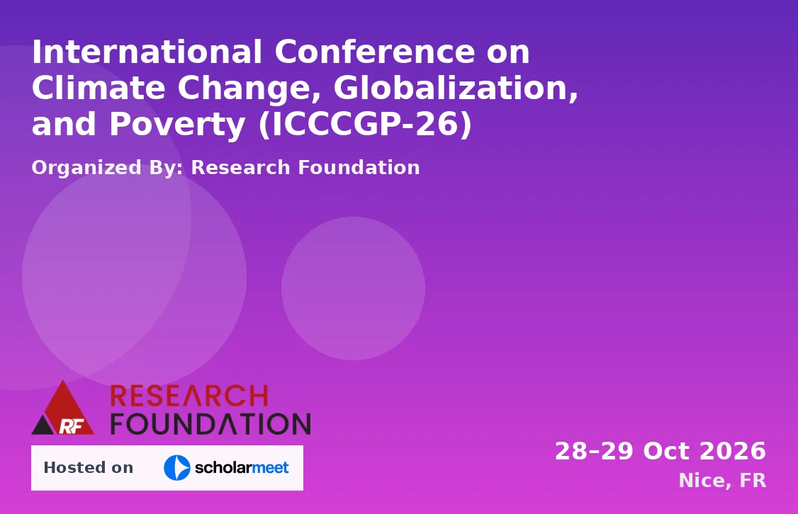 International Conference on Climate Change, Globalization, and Poverty (ICCCGP-26)
