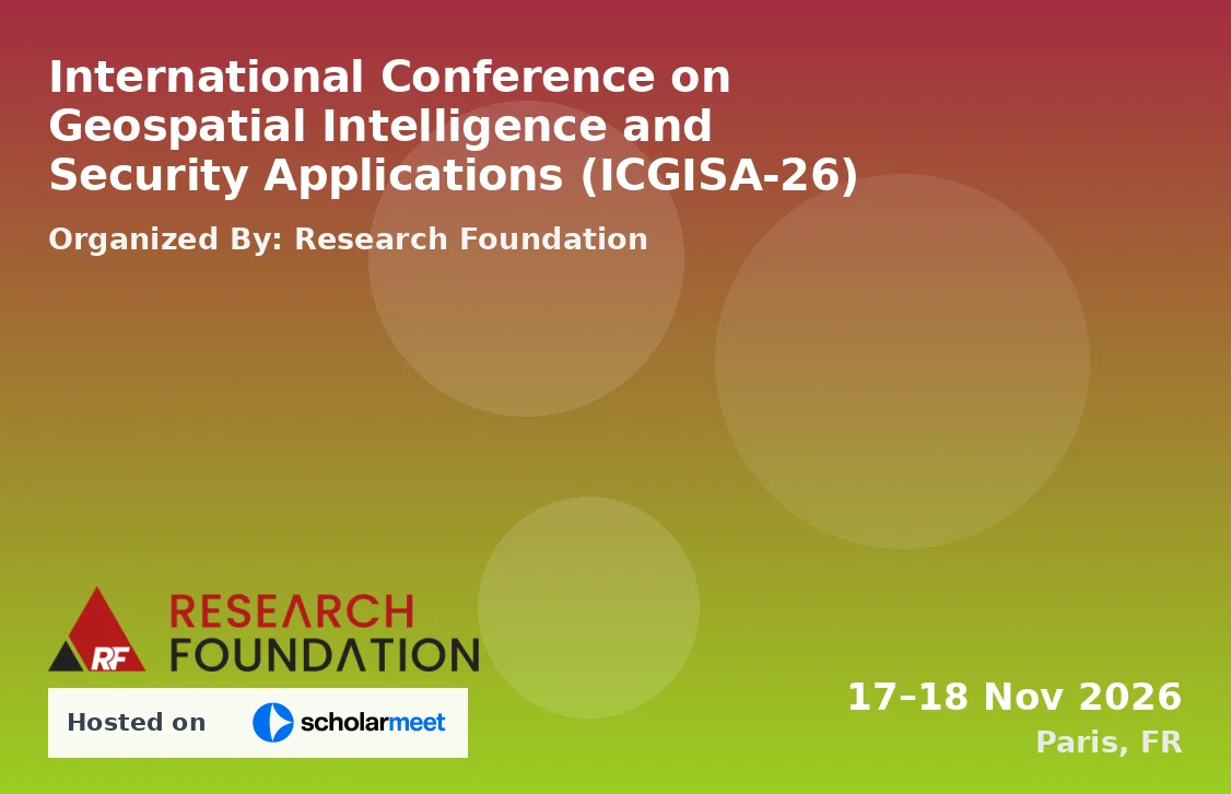 International Conference on Geospatial Intelligence and Security Applications (ICGISA-26)