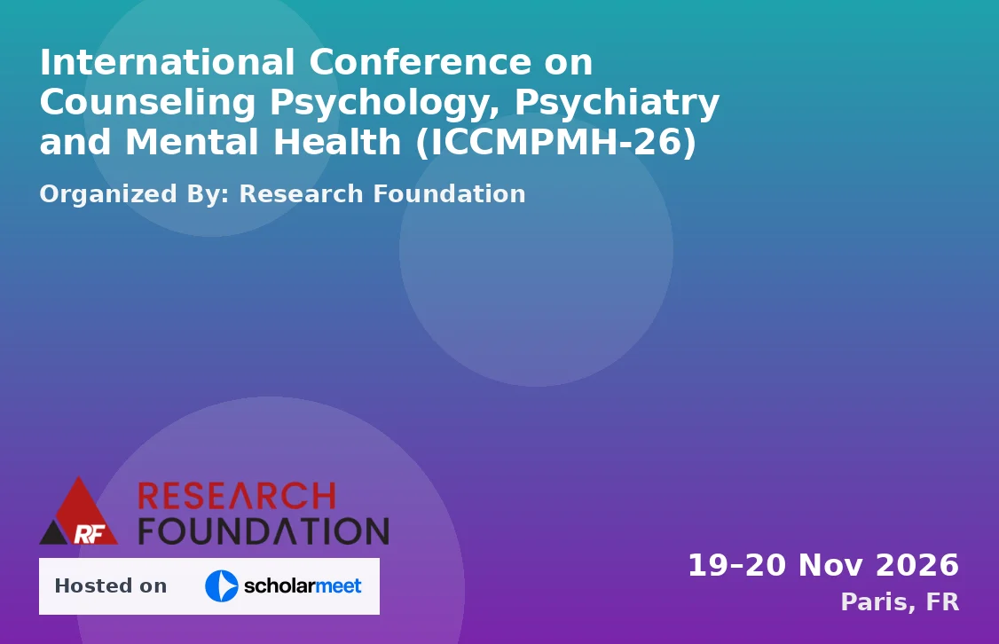 International Conference on Counseling Psychology, Psychiatry and Mental Health (ICCMPMH-26)