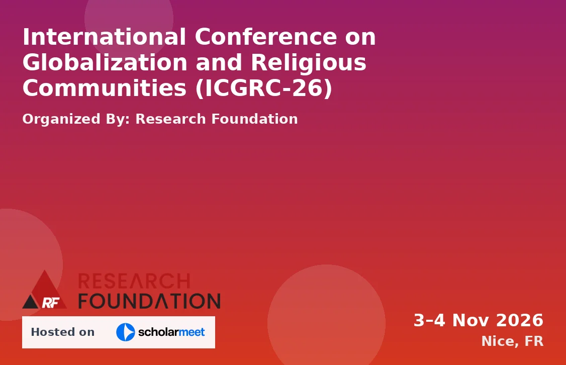 International Conference on Globalization and Religious Communities (ICGRC-26)