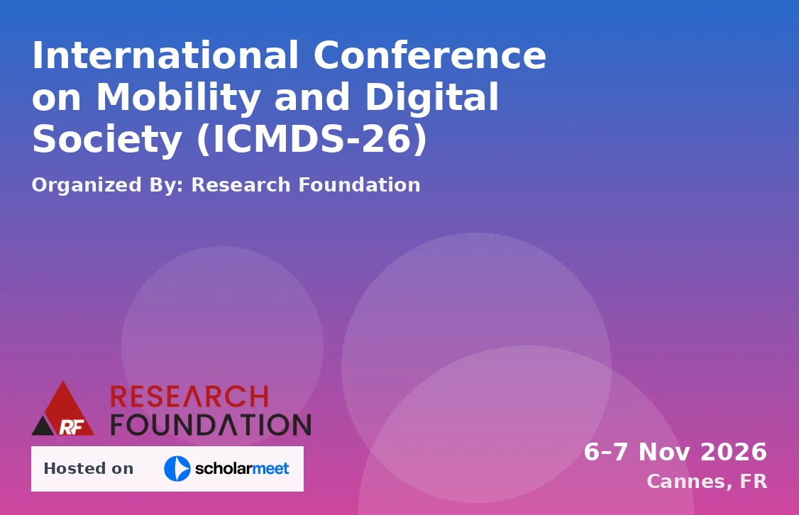 International Conference on Mobility and Digital Society (ICMDS-26)