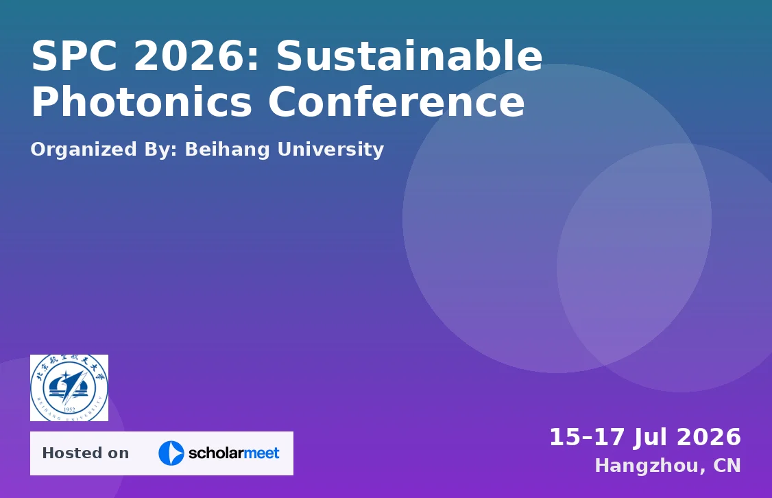 SPC 2026: Sustainable Photonics Conference