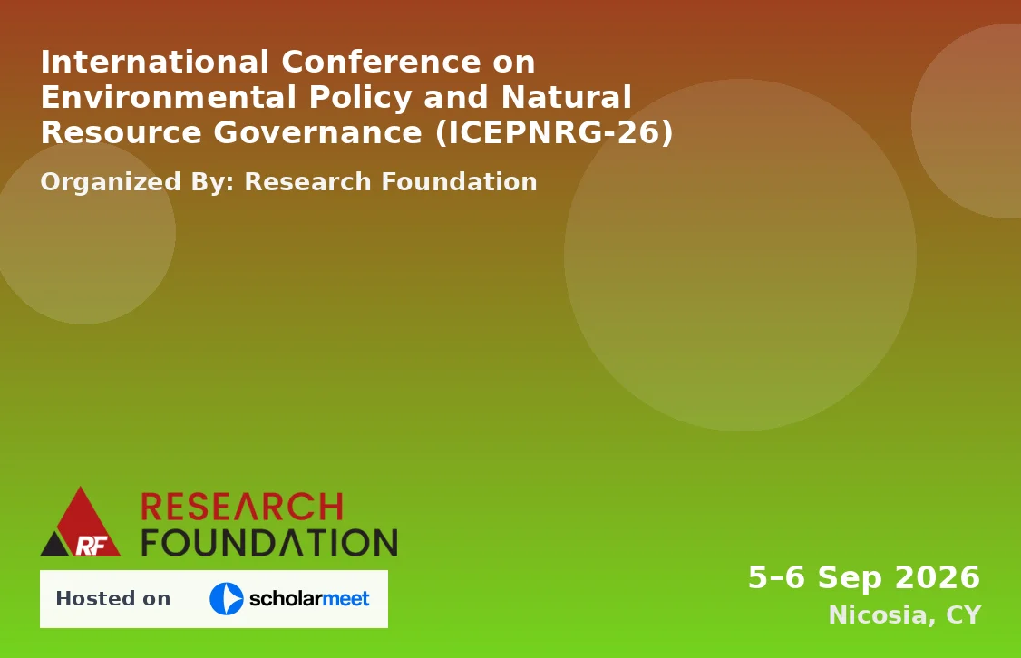 International Conference on Environmental Policy and Natural Resource Governance (ICEPNRG-26)