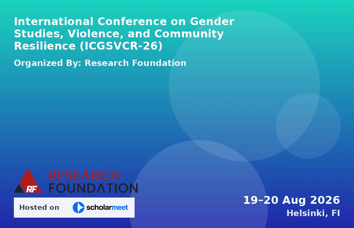 International Conference on Gender Studies, Violence, and Community Resilience (ICGSVCR-26)
