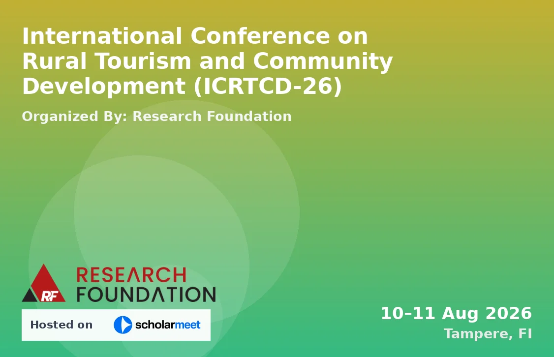 International Conference on Rural Tourism and Community Development (ICRTCD-26)