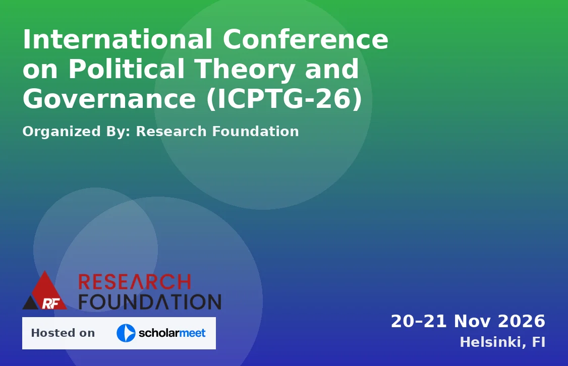 International Conference on Political Theory and Governance (ICPTG-26)