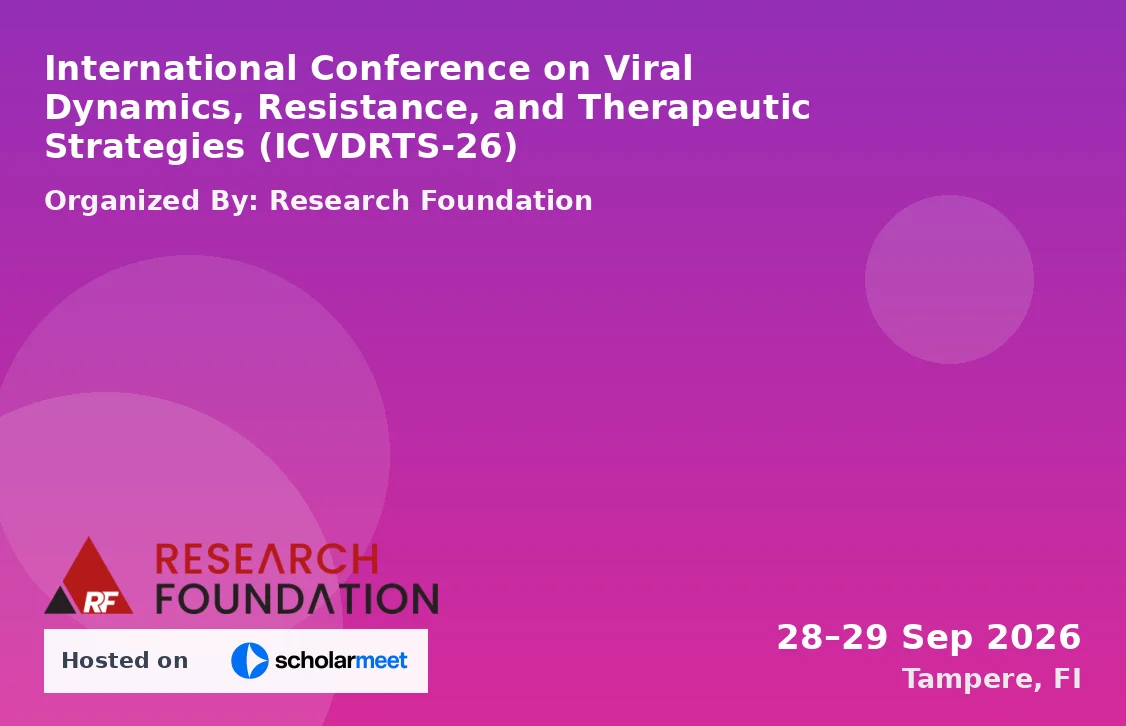 International Conference on Viral Dynamics, Resistance, and Therapeutic Strategies (ICVDRTS-26)