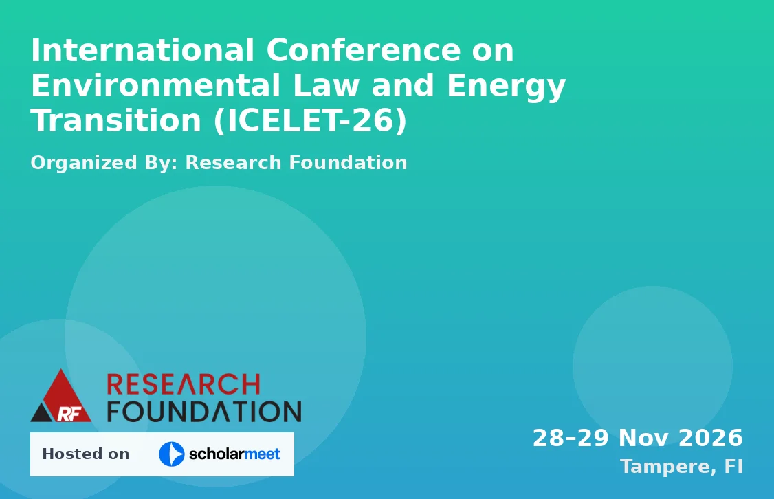 International Conference on Environmental Law and Energy Transition (ICELET-26)