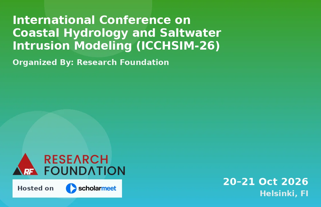 International Conference on Coastal Hydrology and Saltwater Intrusion Modeling (ICCHSIM-26)