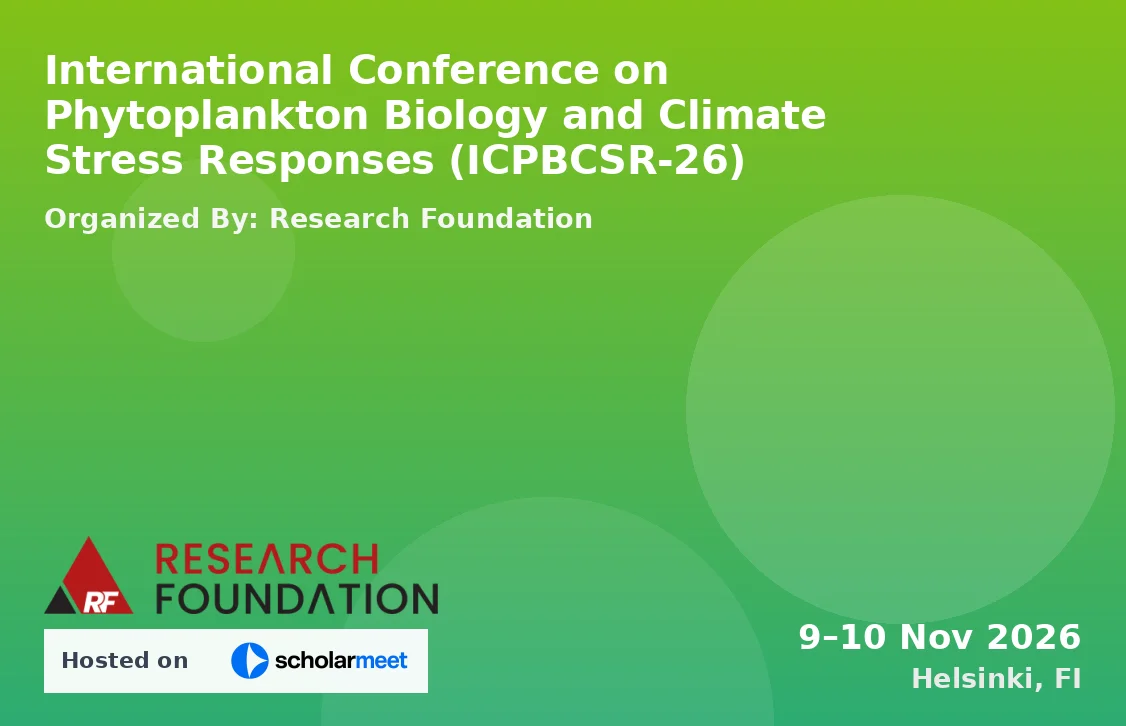 International Conference on Phytoplankton Biology and Climate Stress Responses (ICPBCSR-26)