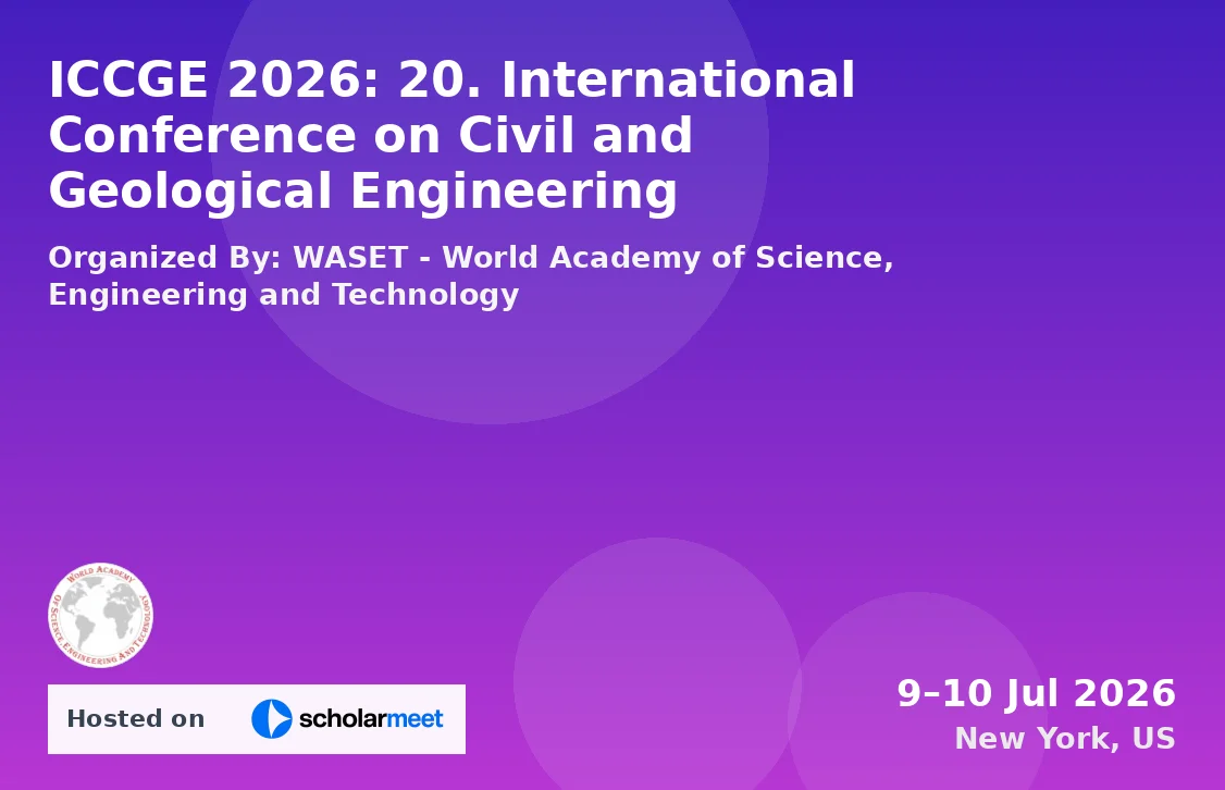 ICCGE 2026: 20. International Conference on Civil and Geological Engineering
