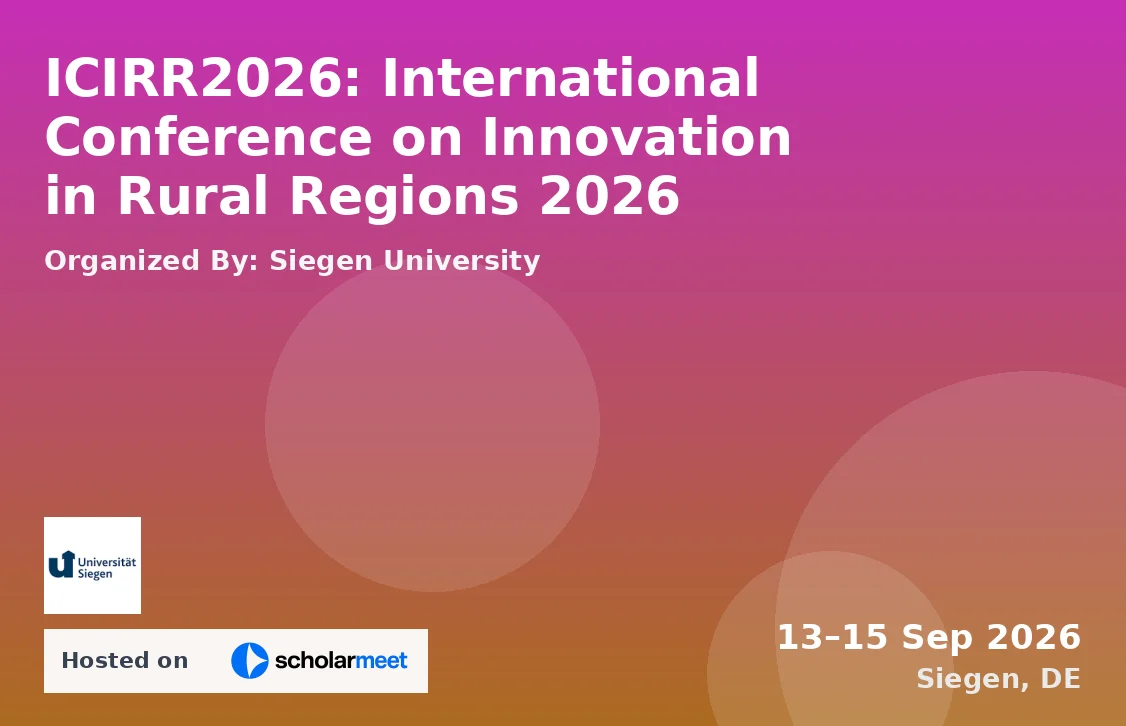 ICIRR2026: International Conference on Innovation in Rural Regions 2026