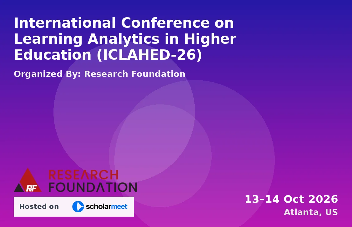 International Conference on Learning Analytics in Higher Education (ICLAHED-26)