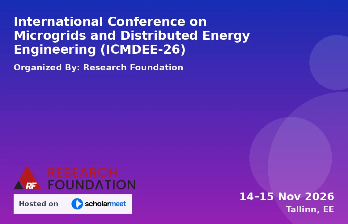 International Conference on Microgrids and Distributed Energy Engineering (ICMDEE-26)