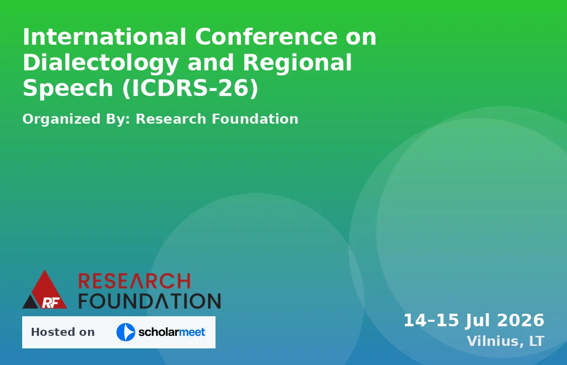 International Conference on Dialectology and Regional Speech (ICDRS-26)