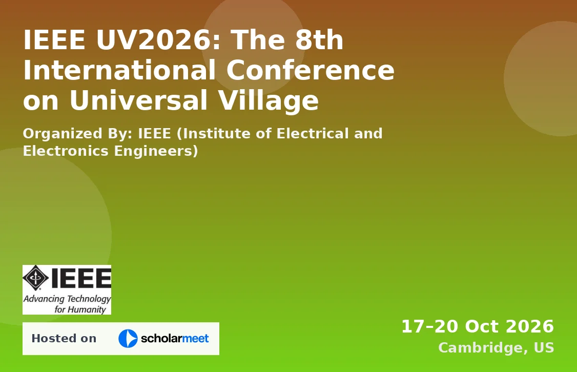 IEEE UV2026: The 8th International Conference on Universal Village