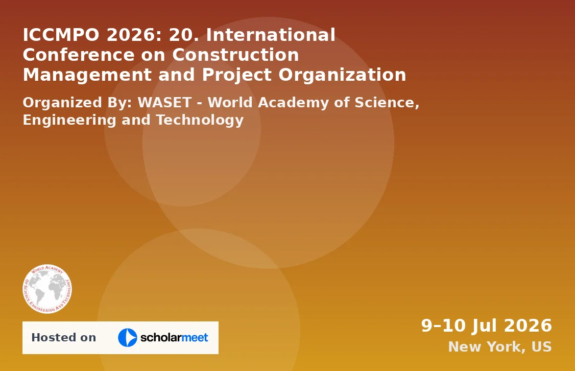 ICCMPO 2026: 20. International Conference on Construction Management and Project Organization