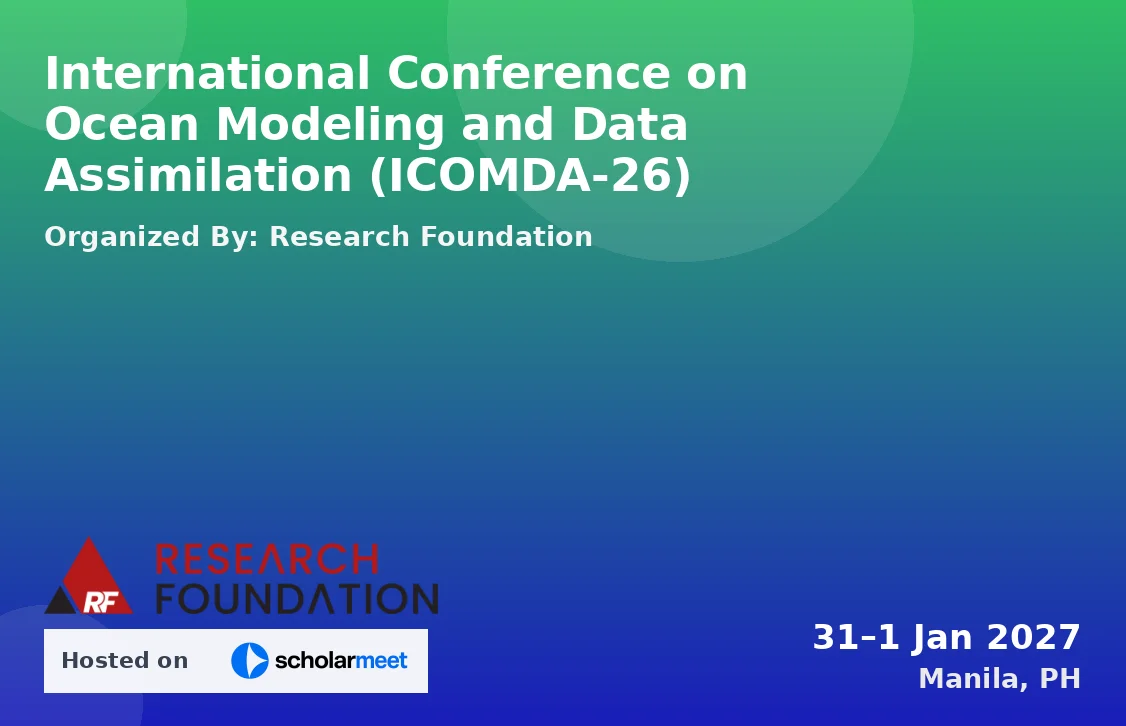 International Conference on Ocean Modeling and Data Assimilation (ICOMDA-26)