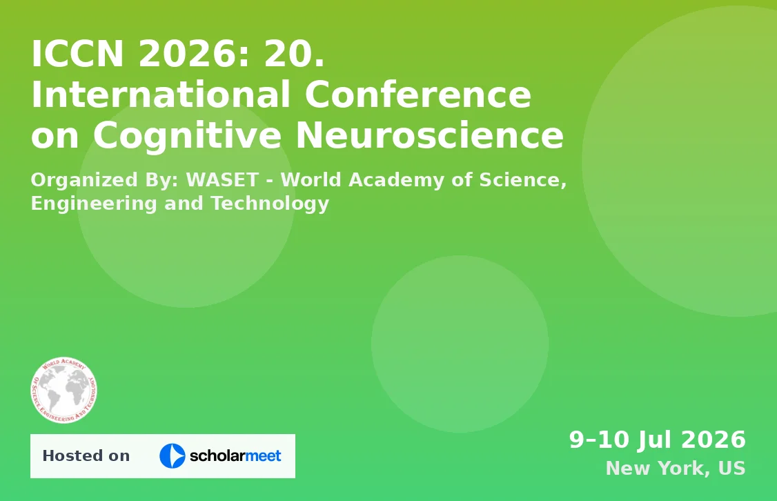 ICCN 2026: 20. International Conference on Cognitive Neuroscience