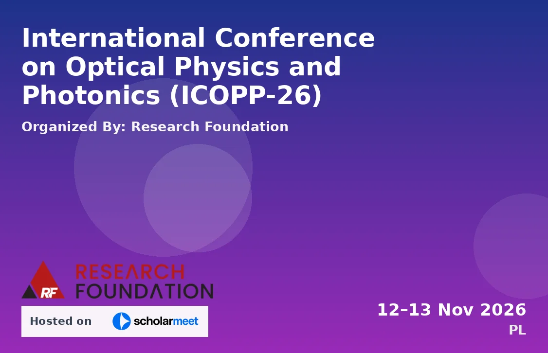 International Conference on Optical Physics and Photonics (ICOPP-26)
