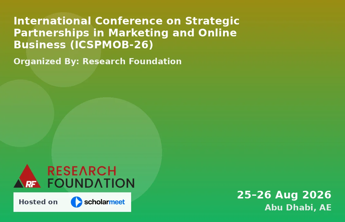 International Conference on Strategic Partnerships in Marketing and Online Business (ICSPMOB-26)