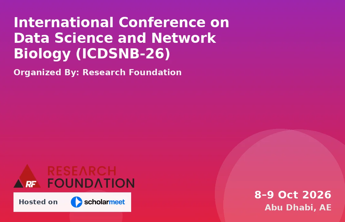 International Conference on Data Science and Network Biology (ICDSNB-26)